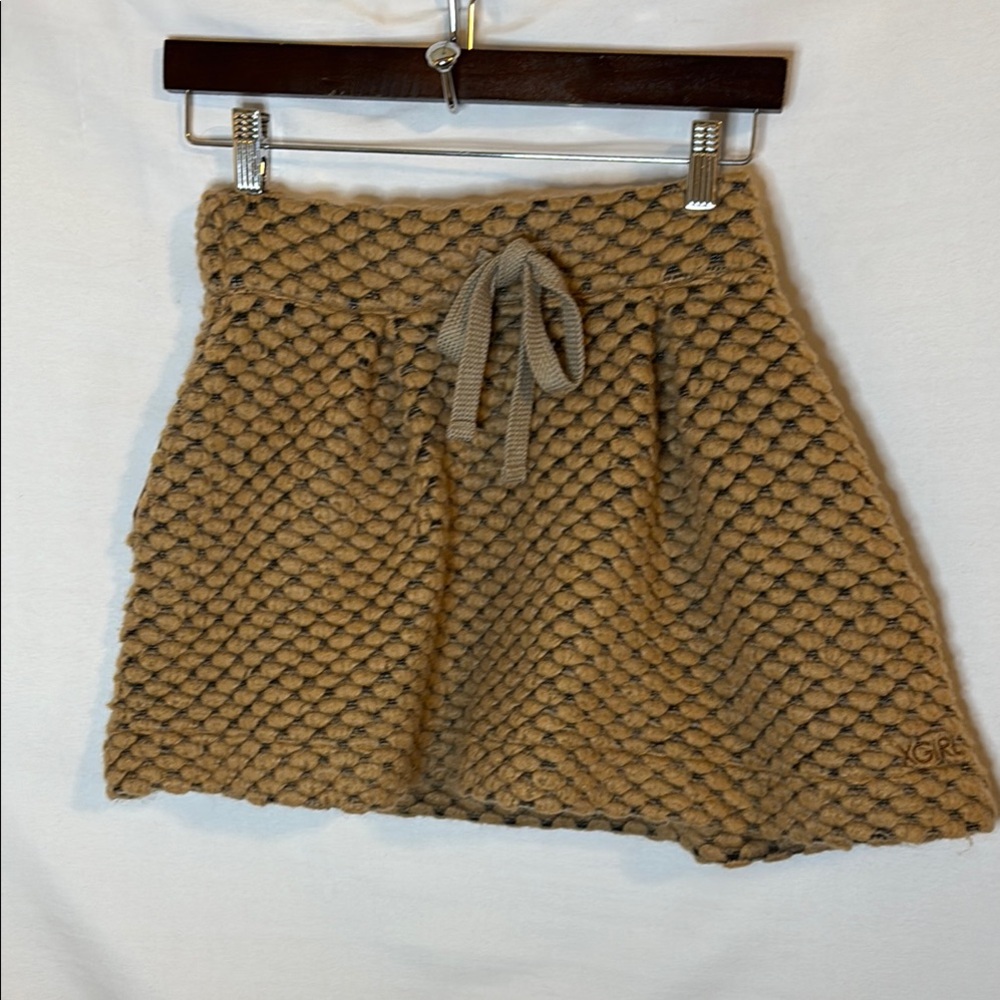 X-Girl Japanese Fashion Mini Skirt Size 1 (Small) Tan